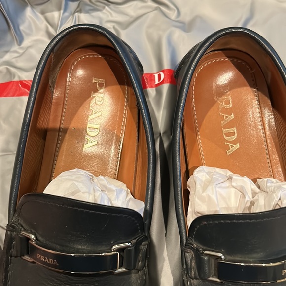 100% Authentic Prada Men’s Loafer Black Shoe - With box and dust bag - Picture 2 of 7